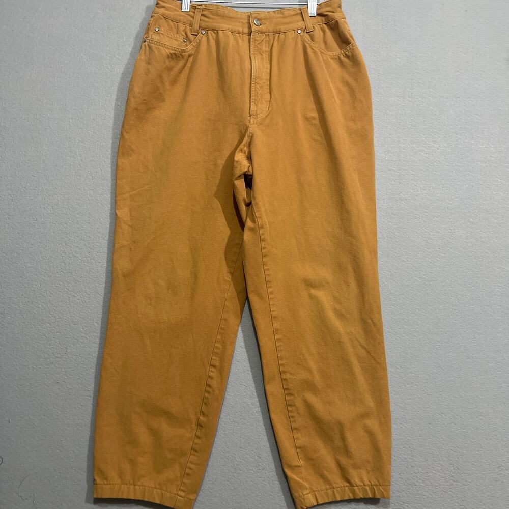 Cambio Jeans Womens 16 Tan High Waist Denim Mustard Yellow